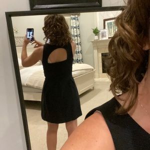 Madewell peek a boo back fit and flare pleated skirt little black dress 2 xs